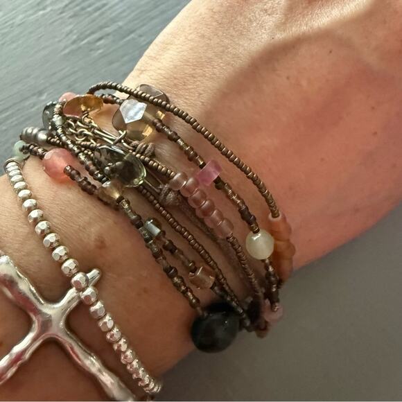 Silpada 925 Sterling Silver Beaded Multi Strand Bracelet - Picture 4 of 12